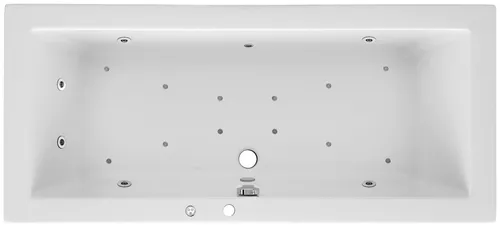 OTTOFOND Whirlpool-Badewanne Cubic, Premium Komplett-Set - Entspannen Sie in der OTTOFOND Whirlpool-Badewanne Cubic – ein stilvolles Komplett-Set mit individuell einstellbaren Massagedüsen und modernem Design. Für ein luxuriöses Badeerlebnis in Ihrem Badezimmer.