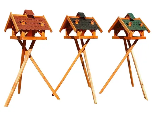 DEKO VERTRIEB BAYERN Vogelhaus XXL Vogelhaus ohne / mit Ständer 145 cm hoch Holz Vogelfutterhaus
