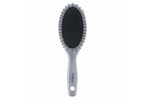 PARSA Beauty Haarbürste PARSA Beauty ESSENTIAL Haarbürste oval klein Metallpins grau