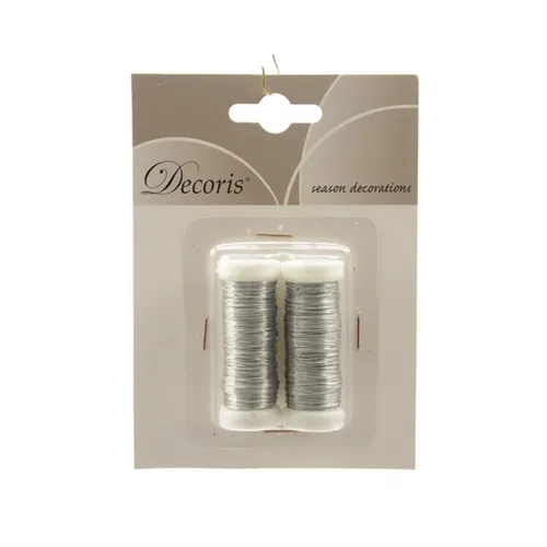 Silberdraht 0,3mm x 6 Meter in silber von Decoris
