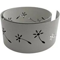 zaunzu Sichtschutz Premium Dekor Pusteblume Lasermuster Steingrau 2,55m