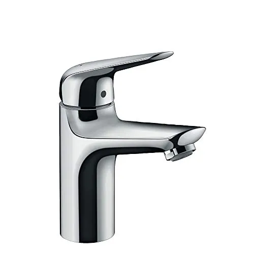 hansgrohe Wasserhahn Novus - Wassersparende Armatur mit Push-Open Ablauf - Touch-On-Wasserhahn für Badezimmerwaschbecken, spart Wasser mit 3,5 l/min Durchfluss und bietet Komfort durch einfachen Push-Open Ablauf.