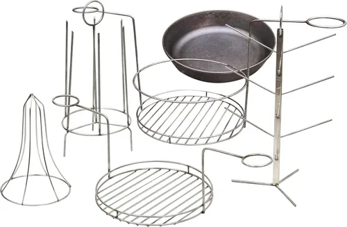 Tandoor Set 6 in 1 - Grills – Komplettes Tandoor Zubehör-Set mit 6 Komponenten für vielseitige Grillmöglichkeiten. Ideal für Fisch, Fleisch und Gemüse – perfekt für Zuhause und im Freien!