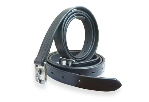 Pferdelinis Steigbügel Steigbügelriemen Leder schwarz 130-160cm - Hochwertige Leder Steigbügelriemen für Reiten, ideal für Dressur und Springreiten. Langlebig und robust, perfekt für Pferde und Ponys.