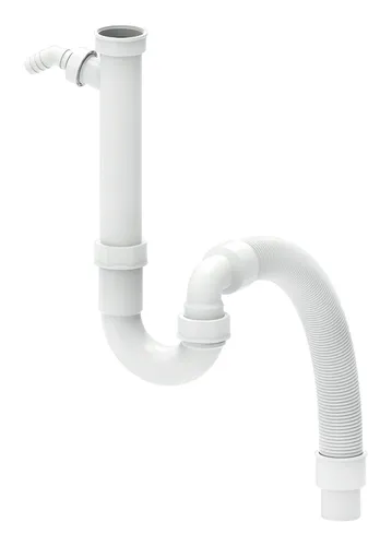 Produktbild KIRCHHOFF KS Flex-Spültisch-Röhrensiphon, Weiß, 1 1/2