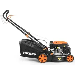 FUXTEC FX-RM4346eco Benzin Rasenmäher 43cm - Rasenmäher mit 4-Takt Motor und 43cm Schnittbreite, ideal für kabelloses Mähen mit verstellbarer Schnitthöhe und praktischem Grasfänger.