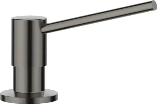 BLANCO TORRE Spülmittelspender satin dark steel | Passend zu allen BLANCO-Küchenarmaturen | Bequem von oben zu befüllen | Spüli | Seifenspender | 35 mm Lochbohrung erforder. | Flascheninhalt 300 ml