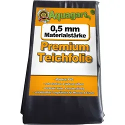 Teichfolie PVC 14m x 4m 0,5mm schwarz - Teichfolien für Gartenteiche, extrem langlebig und flexibel für eine perfekte Anpassung an Teichkonturen