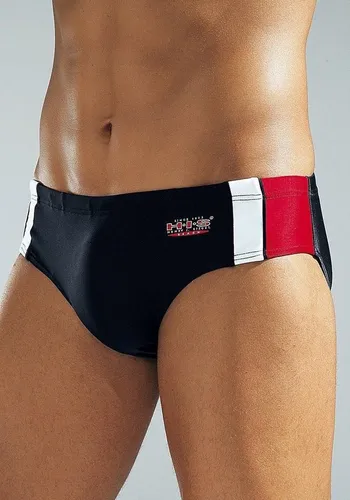 Badeslip H.I.S Herren Gr. 6, Farbe: schwarz-rot-weiß - Herren-Bademode mit trendigen Kontrasteinsätzen im Colourblocking für einen modernen Look. Ideal für den Strand oder das Schwimmbad, pflegeleicht und bequem.