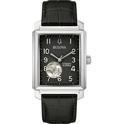 Bulova Herren Analog Automatik Uhr 96A269 - Elegante Armbanduhr für Herren mit automatischem Uhrwerk, hochwertigem Lederarmband und kratzfestem Saphirglas – perfekt für jeden Anlass.