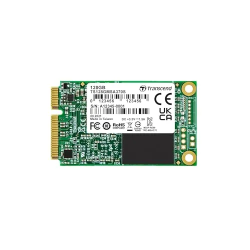 Transcend 128GB mSATA SSD SATA 6 Gb/s TS128GMSA370S - Festplatten: Hohe Leistung und Zuverlässigkeit in kompaktem mSATA Format, ideal für Ultrabooks und Tablets.