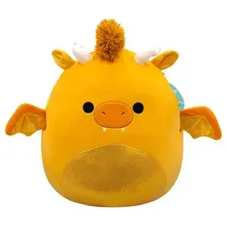 Squishmallows SQCR06637 - Mister der goldene Drache 40 cm - Stofftiere & Teddybären, superweiches Kuscheltier für Reisen und Filmabende, ideal zum Kuscheln und Spielen.