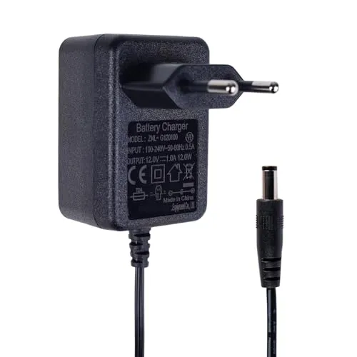 12V Ladegerät für Elektro-Kinderautos, 12V 1A Batterieladegerät für Aufsitzspielzeug, Motorräder, SUVs, ATVs und mehr – Kompatibel mit 2,1mm x 5,5mm DC-Stecker