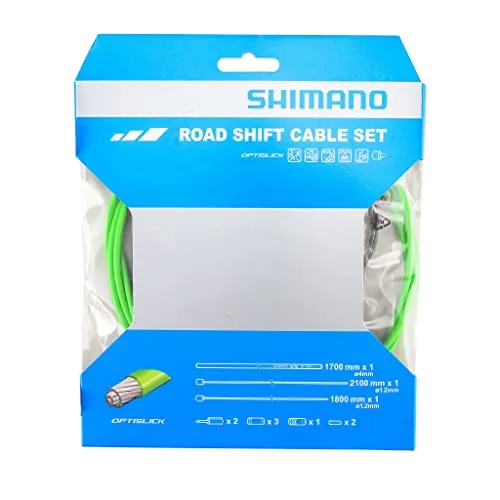 Optislik Change Cables Kit - Straßen-/Grün - Hochwertiges Fahrradkabel-Set für optimale Leistung. Hält kühl und bietet hohen Komfort beim Fahren.