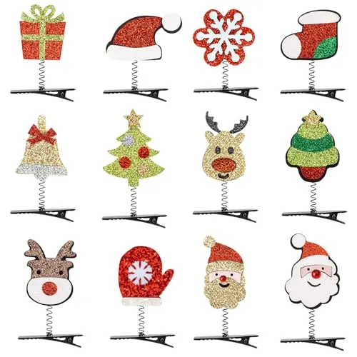 Stück Glitter Weihnachts Haarschmuck in rot von Athem