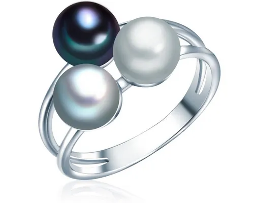 Valero Pearls Perlenring mit Süßwasser-Zuchtperle 64 - Eleganter Ringe aus Sterling Silber mit hochwertiger grauer Süßwasser-Zuchtperle, ideal für besondere Anlässe oder als modisches Accessoire.