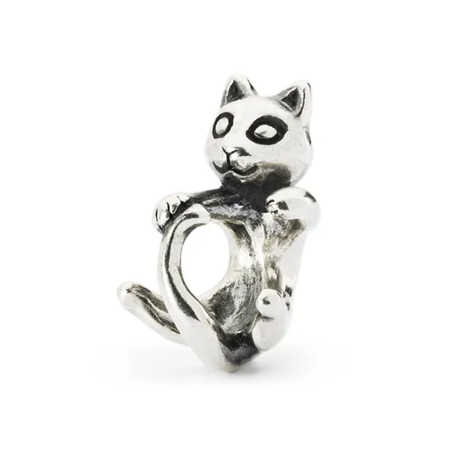 Trollbeads Fröhliches Kätzchen Bead TAGBE-20242 - Charm für Damen aus 925er Silber, perfekt für individuelle Armbänder und ein tolles Geschenk für Katzenliebhaber.