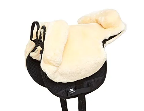 Engel Reitsport Lammfell Fellsattel FELLSA-R2-MED Englisch - Baumloser Merino Lammfell-Sattel für optimalen Komfort, temperaturausgleichend und ideal für ganzjährige Nutzung. Perfekt für Pferd und Reiter!