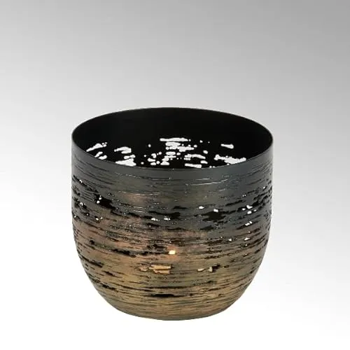 Lambert Osako Teelichthalter, Eisen, Bronze-anthrazit von Lambert
