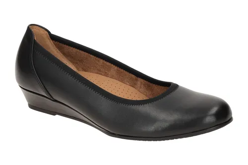 Gabor Damen Keilpumps - Bequeme Absatzschuhe für das Büro - Hausschuhe mit leichtem Keilabsatz (3 cm) aus hochwertigem Rauleder, ideal für den ganzen Tag im Büro. Genießen Sie den Komfort der Mehrweite (G) und elegantes Design.