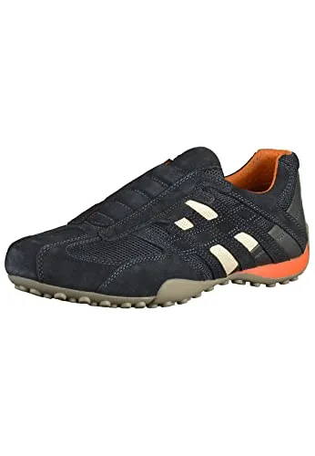 Geox Herren Uomo Slange L Sneakers - Navy, 40 EU - Herren-Sneaker aus hochwertigem Leder mit atmungsaktiver Sohle für optimalen Tragekomfort und Style.