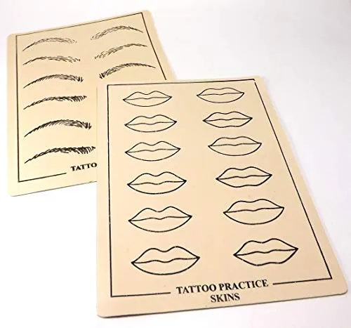 Übungshaut TATTOO und Permanent Make-Up 1Stück zur Wahl oder Zufall von INKgrafiX® DE - Qualität - IG55040 - Practice Skin Haut Permanent Make Up Übungshaut Übung üben Gesicht Gesichtstattoo