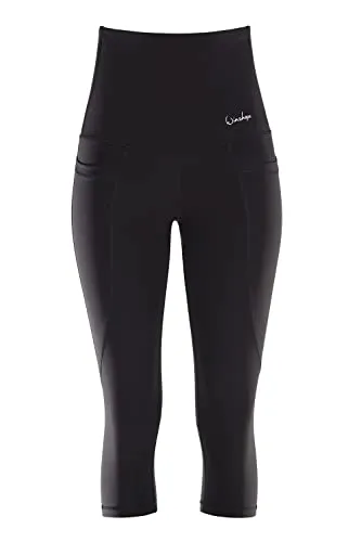 Winshape Damen Functional Comfort ¾-Tights Hwl215c - Hochwertige Leggings für Fitness und Freizeit - Stoffhosen mit temperaturregulierendem Effekt, ideal für Fitness, Pilates und Yoga. Ultra weicher Funktionsstoff und praktische Taschen für höchsten Komfort.