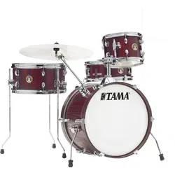 Tama LJK48S-SBE Club Jam Kit Satin Burgundy Elm - Kompakter 4-teiliger Club-Kesselsatz mit 18'' Bass Drum und 6-lagigen Ulme/Pappel Hybrid Kesseln. Ideal für den professionellen Einsatz und platzsparend für kleine Bühnen.