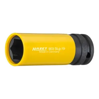 HAZET Kraft-Steckschlüssel-Einsatz (6-Kant) 903SLG-19 s: 19 mm Vierkant hohl 12,5 mm (1/2