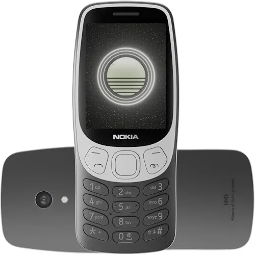 Nokia 3210 4G 2024 Dual-SIM schwarz - Handy – Nostalgie pur mit modernem 4G-Design. Genieße tagelange Akkulaufzeit und das klassische Snake-Spiel – perfekt für ungestörte Gespräche!