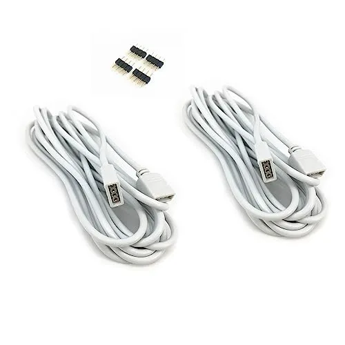 2pcs/pack 2.5m LED RGB-Strip 4 pin LED Verlängerungskabel LED Streifen Verbinder Verlängerung Anschluss Verteiler Kabel für 4 polig RGB 5050 3528 2835 LED Streifen