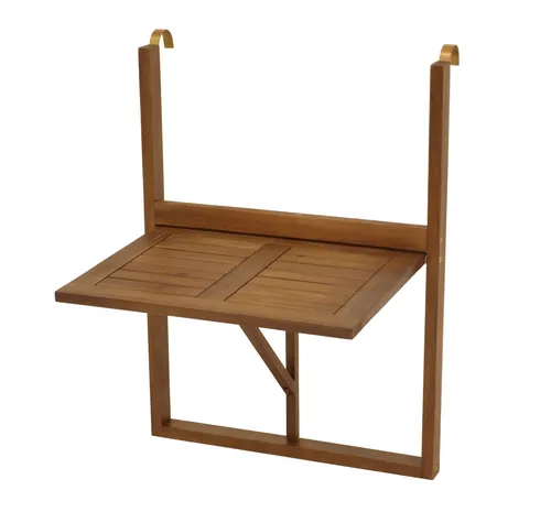 Balkonhängetisch aus Akazie, klappbar 60x40cm