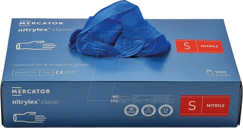 MERC RD30019002 - Einmalhandschuhe, Nitril, Gr. S, 100 Stück