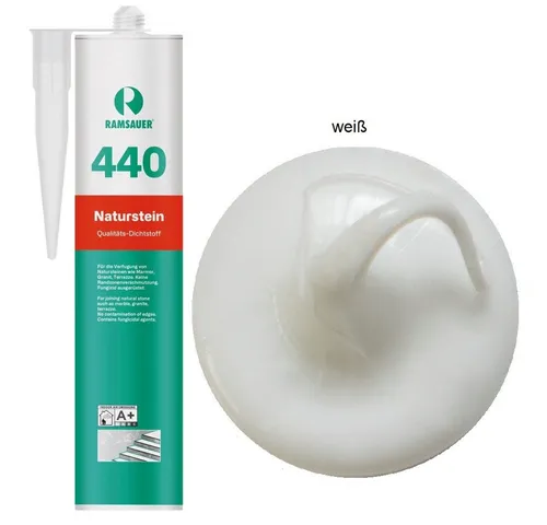 Ramsauer Dichtstoff Ramsauer 440 Naturstein Silikon Dichtstoff 310ml Kartusche, gebrauchsfertig