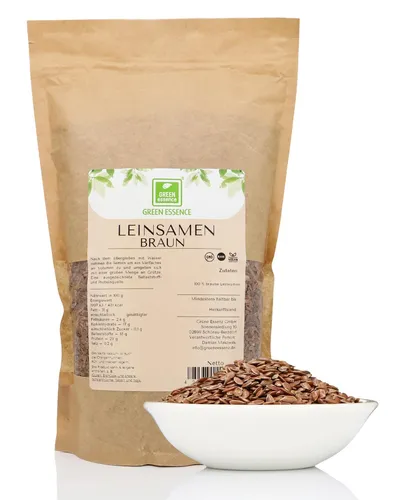 Leinsamen Braun 1kg Leinsaat ideal zum Backen ganze Samen vegan  Rohkostqualität