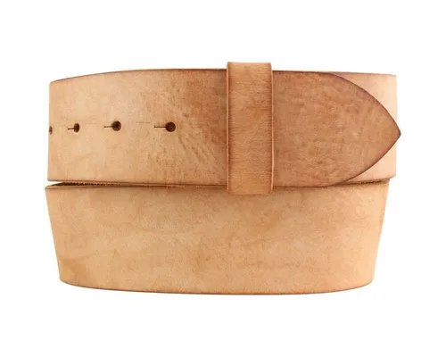 BELTINGER Ledergürtel Gürtel aus weichem Vollrindleder Used-Look ohne Schnalle 5 cm - Jeans- (1-St)