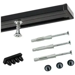 Deco-Raum Gardinenschiene Minimal 1-läufig, Wunschmaßlänge - Hochwertige Aluminium-Gardinenschiene für Deckenmontage, kürzbar auf Wunschmaß, ideal für individuelle Raumgestaltungen und einfache Montage.