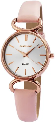 EXCELLANC Quarzuhr EX0484 Excellanc Damenuhr mit Band aus Lederimitat, Damenuhr Lederimitat