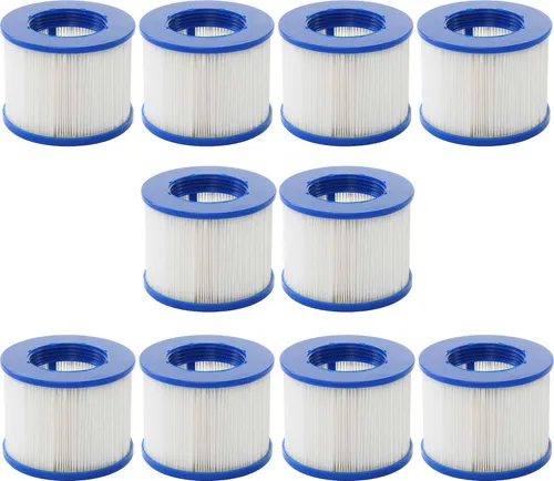 Wasserfilter für Whirlpool MCW-E32 - 10 Stück Ersatzfilter - Filterkartusche für Whirlpool E32, sorgt für sauberes Wasser und verbessert das Badeerlebnis. Hochwertige Qualität, ideal für regelmäßigen Austausch.