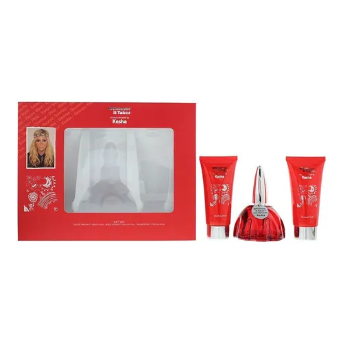 Kesha Whatever It Takes 3 Piece Gift Set: EDP 100ml - Body Lotion 100m For Women