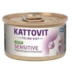 Kattovit Feline Diet Sensitive Pute Hypoallergene Schonkost (D-Rezeptur) | 12x 85g
