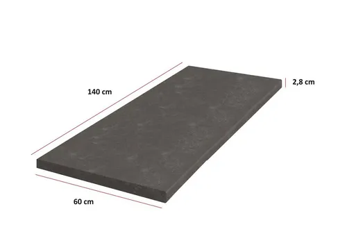Küchen Arbeitsplatte Metallic Brown 140 cm - Küchenzubehör aus hochwertiger Spanplatte mit HPL-Beschichtung, ideal für moderne Küchen und besonders pflegeleicht.