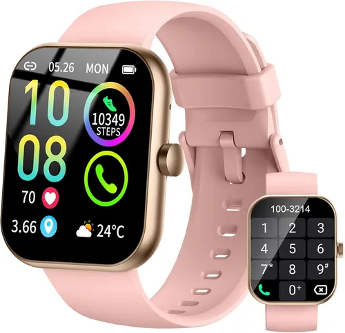 Jugeman Y66 Smartwatch - Fitness Tracking & Anruf-Funktion - Moderne Smartwatch mit 1,96-Zoll-HD-Display, über 113 Sportmodi und zahlreichen Funktionen. Perfekt für den Alltag und vielseitige Aktivitäten. Lange Akkulaufzeit und individuelle Zifferblätter für persönlichen Stil.