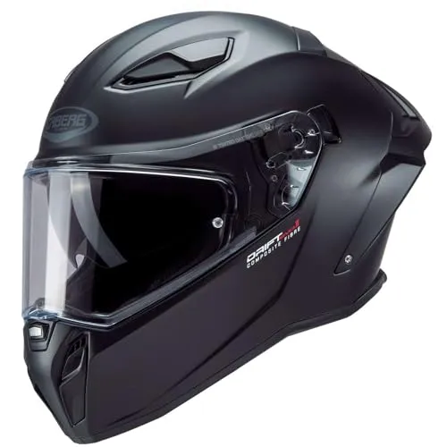Caberg Drift Evo II Integralhelm - Matt-Schwarz - M - Motorradhelm mit leichtem Fiberglas-Gehäuse, integrierter Sonnenblende und kratzfestem Visier. Optimale Aerodynamik und Belüftung für maximalen Fahrkomfort.