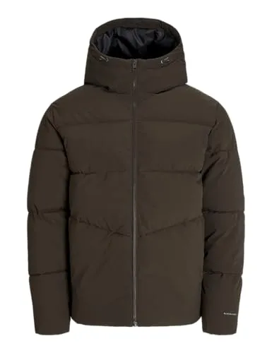 JACK & JONES Jjglobal Puffer Jacket Pls - Plus Size - Modische Pufferjacke für Plus-Size-Jugendliche, ausgestattet mit praktischer Kapuze und Kordelzug für optimalen Tragekomfort.