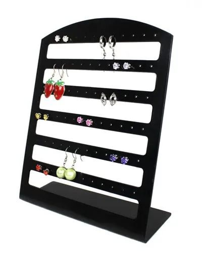 Yudu Schmuckständer Ohrsteckerdisplay Ohrringhalter für 72 Ohrringe schwarz (G-TS72)