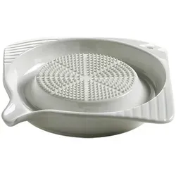 Reibe 12 cm mit Antirutsch-Kunststofffuß / Maxwell & Williams / White Basics / Gemüsereibe / Tischreibe / Gewürzreibe / Raspel - Weiß