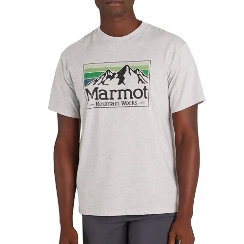 MARMOT Herren Mmw Gradient Tee Ss T-Shirt, Hellgrau meliert, XX-Large
