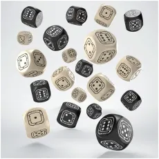 Q-Workshop Fortress Compact D6 - Black & Beige (20 Würfelset) 297042