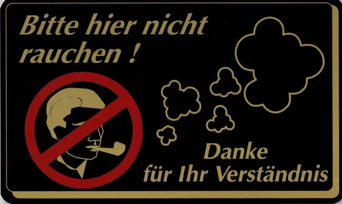 Hinweisschild - BITTE HIER NICHT RAUCHEN - 308474 - Gr. 25 x 15 cm